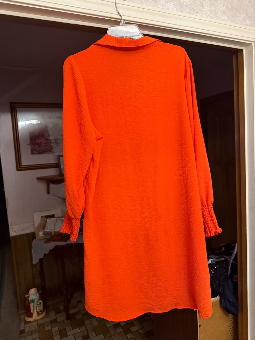 Talbots Vibrant Orange Collared Tunic - Picture 2 of 3